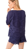 Sophie Top-Navy Demi Eyelet
