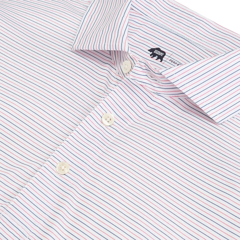 Tour Stripe Performance Pique Polo