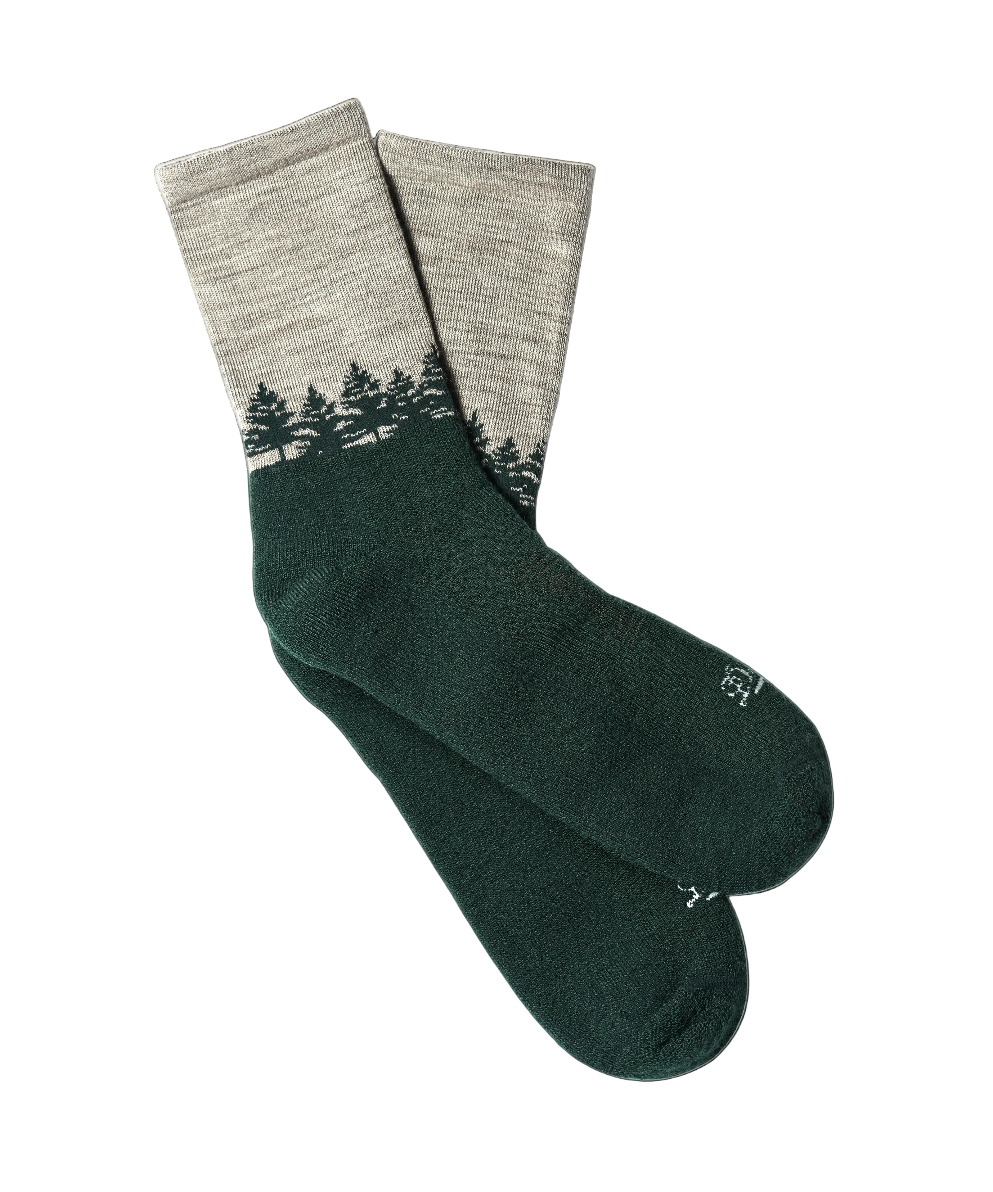 Hike Midweight Merino 3/4 Crew Douglas Fir Charcoal/Green